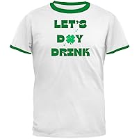 St Patricks Day Lets Day Drink Mens Ringer T Shirt