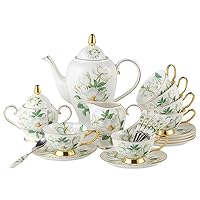 European Style 15 Skull Porcelain Ceramic Coffee Cup and Saucer English Afternoon Tea Tea Set Garden Coffee Set