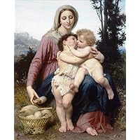 11 Art Paintings Sainte Famille motherhood maternity William Adolphe Bouguereau Oil Painting on Canvas - Wall Decor 03, 50-$2000 Hand Painted by Art Academies' Teachers