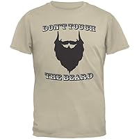 Don't Touch The Beard Sand Adult T-Shirt - Large