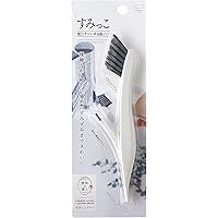 W651W Sumikko Brush with Scraper, White, Cleaning Master Fits Every Corner (Removes Dirt from Faucets, Sashes, Bento Box Grooves, etc.)
