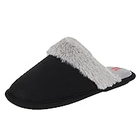 Hanes womens Comfort Cotton on Scuff With Memory Foam and Anti-skid Sole Slipper
