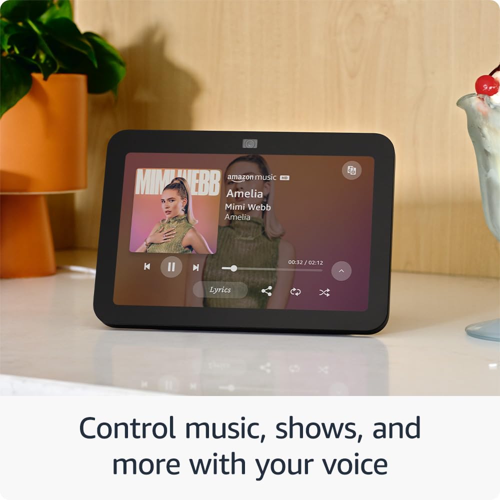 All-new Echo Show 8 (3rd Gen, 2023 release) with Adjustable Stand with USB-C Charging Port | Charcoal