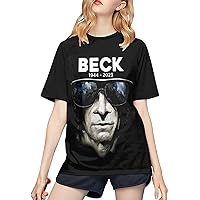Jeff Beck Baseball T Shirt Woman's Fashion Tee Summer O-Neck Short Sleeves T-Shirts Black