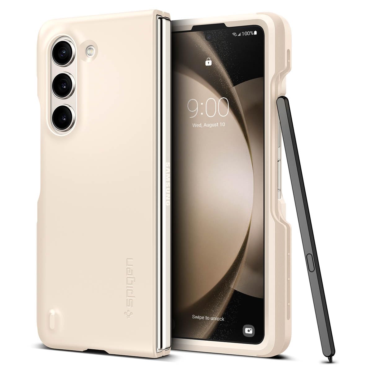 Spigen Thin Fit P Designed for Galaxy Z Fold 5 Case (2023) - Pearled Ivory