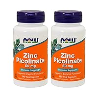 Foods Zinc Picolinate 50mg,120 Capsules (Pack of 2)