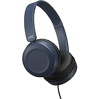 JVC On Ear Lightweight Headphones (HA-S31M) with Powerful Sound, Integrated Remote & mic for Smartphones (Blue)