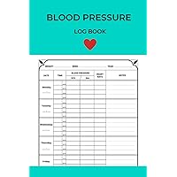 Blood Pressure Log Book: This blood pressure logbook with blood pressure recording sheets is perfect for recording your daily blood pressure and heart ... logbook. Keep an eye on pressure problems.