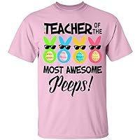 Teacher of The Most Awesome Peeps, Funny Easter Day Tee, Carrot Shirt, Spring Holiday Shirt