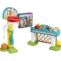 Fisher-Price Toddler Learning Toy Laugh & Learn 4-in-1 Game Experience Sports Activity Center with Smart Stages for Infants Ages 9+ Months​