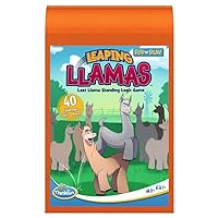 ThinkFun 76575 - Flip N' Play Leaping Llamas - das Logikspiel, für Kinder und Erwachsene ab 8 Jahren, ab 1 Player: Logikspiel - Welches Lama Steht ALS Letztes?