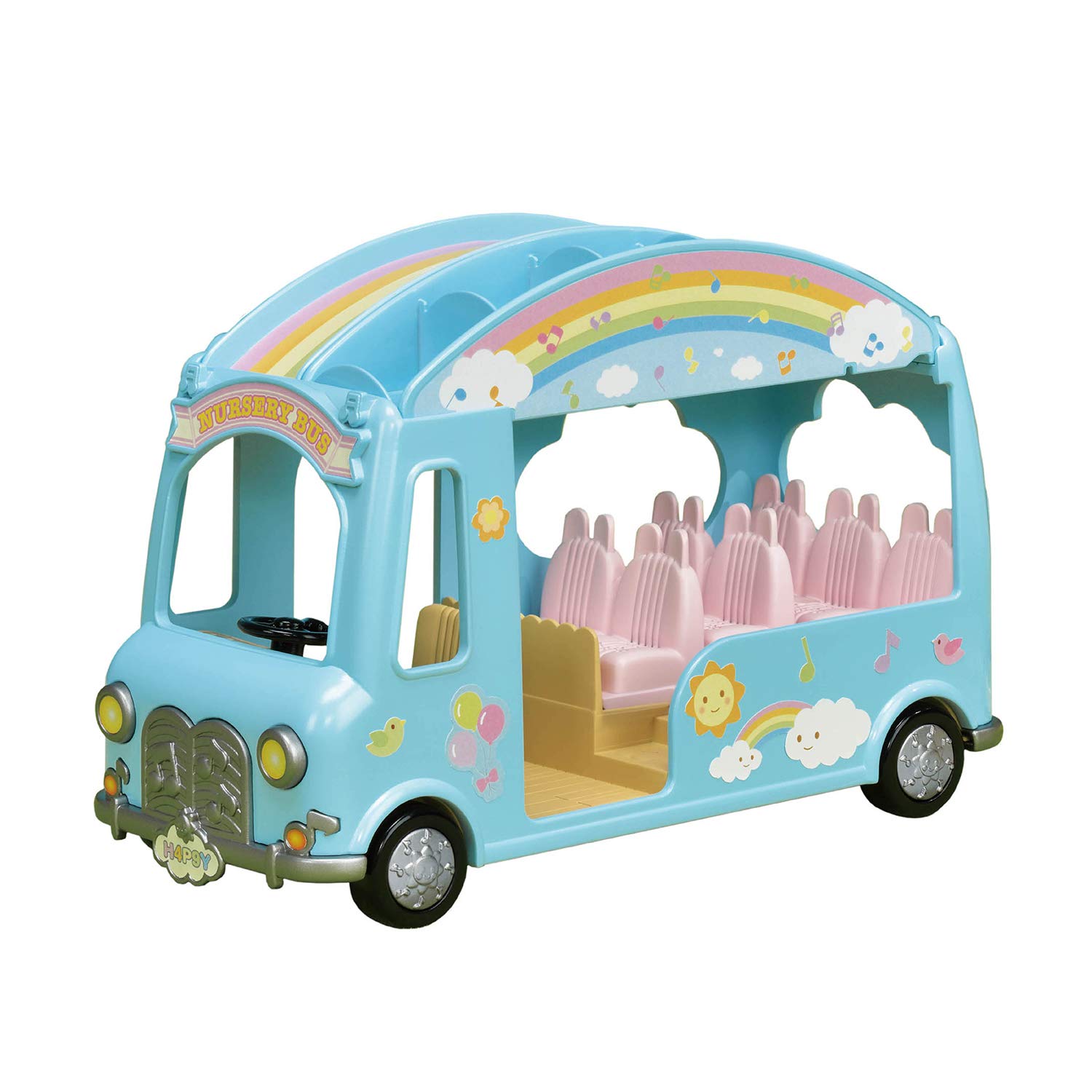 Calico Critters Sunshine Nursery Bus for Dolls, Toy Vehicle seats up to 12 collectible figures , Blue