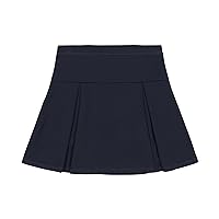 Girls School Uniform Sensory-Friendly Pleated Scooter Skirt with Undershorts, Soft Fabric, Tagless with Flat Seams