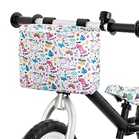 ANZOME Bike Basket for Girls, Children's Front Bike Decoration Accessory for Girls & Boys Gift Fits Most Children's Bikes Like Tricycle, Balance Bike, Scooter