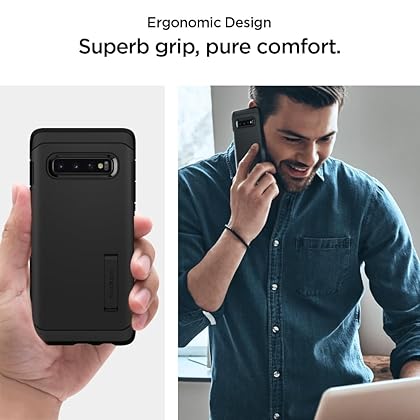 Spigen Tough Armor Designed for Samsung Galaxy S10 Plus Case (2019) - Black