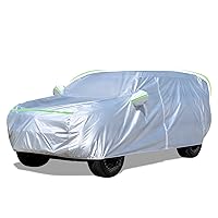 Car Cover Fit SUV 191-207 inches Car Cover Waterproof All Weather Hail Protector Car Cover Sun Protection SUV Car Cover with Door Zipper Dupont Oxford Car Cover Outdoor Waterproof Car Cover