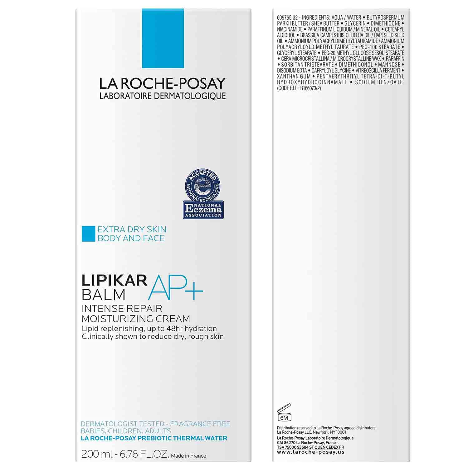 La Roche-Posay Lipikar Balm AP+ Intense Repair Body Lotion for Dry Skin, Body Cream with Shea Butter and Niacinamide, Moisturizer for Dry and Rough Skin, Sensitive Skin Safe