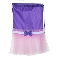 Tutu Dance Cinch Bag, Ballerina Party Favor Backpack, Dance Bags for Girls, Princess Birthday Bags - Purple/Pink CA2500TUTU