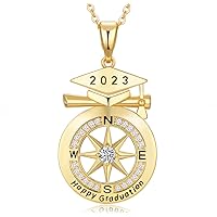 Graduation Gifts Gold Necklaces High School College Graduation Necklace Gifts for Women, Class of 2024 Graduation Gifts for Her, Necklace for Masters Phd Police Nurse Teacher Adult Graduation Gifts