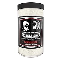 Dead Sea Collection Bath Salts for Men - Muscle Recovery Bath Soak - Sandalwood Mens Pure Sea Salt for Soothing and Relaxing - 37 oz