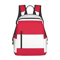 Polish flag print Lightweight Laptop Backpack Travel Daypack Bookbag for Women Men for Travel Work