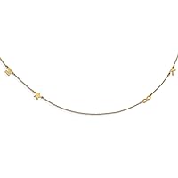 Jewels By Lux 4 Initial Symbol Cable Chain Necklace (Length 18 in)