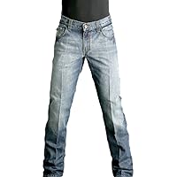 Cinch Men's Carter Relaxed Fit Jean, Medium Stone Wash, 30W x 32L