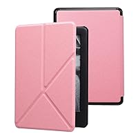 6.8 Inch E-Reader Soft Pu Case Protective Cover for Kindle Paperwhite 11Th Gen / 5/ Kindle Paperwhite 2021 Version Folding Stand Protector,Pink