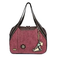 CHALA Bowling Tote Bag Burgundy