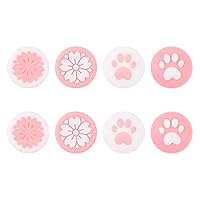 8PCS Thumb Grip Caps, Cat Claw Design and Analog Sakura Grips Joystick Caps for Nintendo Switch & Switch Lite, Silicone Cover for Joy-Con Controller
