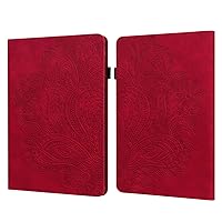 2022 New Kindle Paperwhite 5 11Th Gen 6.8Inch Solid Color Leather Soft Silicone Ebook Cover Kindle Paperwhite 2021 Edition E-Reader Cover Magnetic Smart Cover,Red,Flower