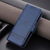 Leather Wallet Phone Case for Samsung Galaxy Z Fold 5 4 3 Fold5 Fold4 Fold3 Card Holder Kickstand Shockproof Back Cover,Blue,for Galaxy Z Fold4