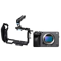 Sony Alpha FX3 Cinema Line Full-Frame Camera (Body Only) - Professional Cinematic Excellence with 4K Video Bundle with Lightweight XLR Handle Compatible Camera Cage (2 Items)