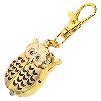 1pc Owl Pocket Watch Owl Key Chain Cartoon Pocket Watch Owl Shape Key Chain Decorative Pocket Watch