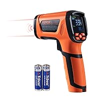 VEVOR Infrared Thermometer, -40°F~2732°F Dual Laser Temperature Gun Non-Contact, Handheld IR Heat Temperature Gun & Adjustable Emissivity for Metal Smelting/Cooking/Pizza Oven/Engine (Not for Human)