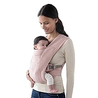 Ergobaby Embrace Cozy Newborn Essentials Baby Carrier Wrap (7-25 Pounds), Ponte Knit, Blush Pink