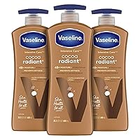 Intensive Care Body Lotion for Dry Skin Cocoa Radiant Lotion Made with Ultra-Hydrating Lipids and Pure Cocoa Butter for a Long-Lasting, Radiant Glow 20.3 oz, Pack of 3