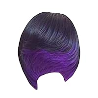Andongnywell Short Bob Lace Front Wig Human Hair Bob Wig Hair Straight for Women Natural Looking (Purple,One Size,)