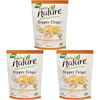 Back to Nature Gluten Free Crackers, White Cheddar Flavored Dipper Crisps - Vegan, Non-GMO, Crackers for Dipping - Delicious & Quality Snacks, 3.2 Ounce​ (Pack of 3)