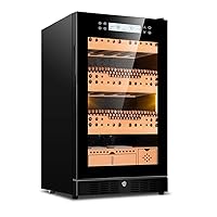 Cigar Boxs,Humidors, Humidors Office Cigar Cabinet Constant Temperature Moisturizicigar Cabinet Cigar Storage Box Negative Ion Net Taste/Black/50 * 50 * 85Cm