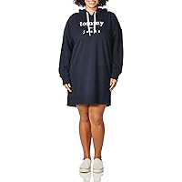Tommy Jeans Women's Sneaker Long-Sleeved Sweater Dress with Classic Tommy Detailing