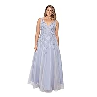 Xscape Womens Embroidered Gown Dress