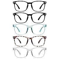 CHEERS DEVICES 5 Pack Reading Glasses Blue Light Blocking Glasses, Computer Readers for Women Men Anti Glare Eyeglasses