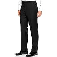 New Era Factory Outlet iInc Men's Black Tuxedo Pants with Satin Stripe