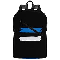 Flag of Estonia Large Laptop Backpack Lightweight Shoulder Bag Personalized Daypack for Hiking Work Travel
