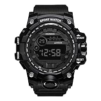 Men's Watch, Men's Stainless Steel Digital Watch for Men, Outdoor Luxury LED Sport Men's Watch, Date, Men's Watch, Waterproof Sports