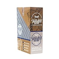 Twisted Hemp Wraps Natural Herbal Rolling Papers 2 Count Pack of 15 | 30 Wraps Total (Vanilla Smooth)