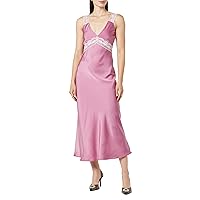 The Drop Women's Valentina Lace-Trimmed Slip Dress