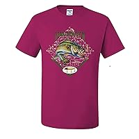 Large Mouth Bass Diamond Fishing for Fashion Graphic Mens T-Shirts