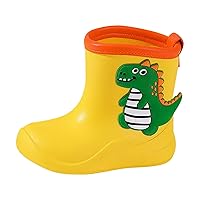 Toddler Kids Children Rain Boots Boys Girls Baby Cartoon Dinosaur Rain Shoes Non Slip Rubber Boots 6 Boot